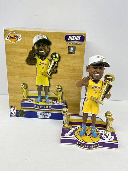 ROBERT HORRY SIGNED LAKERS 3X CHAMPION LIMITED #/216 FOCO BOBBLEHEAD BAS W128256