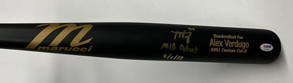 ALEX VERDUGO YANKEES SIGNED MARUCCI MODEL BAT AV61 "MLB DEBUT 9/1/17 PSA RG25221