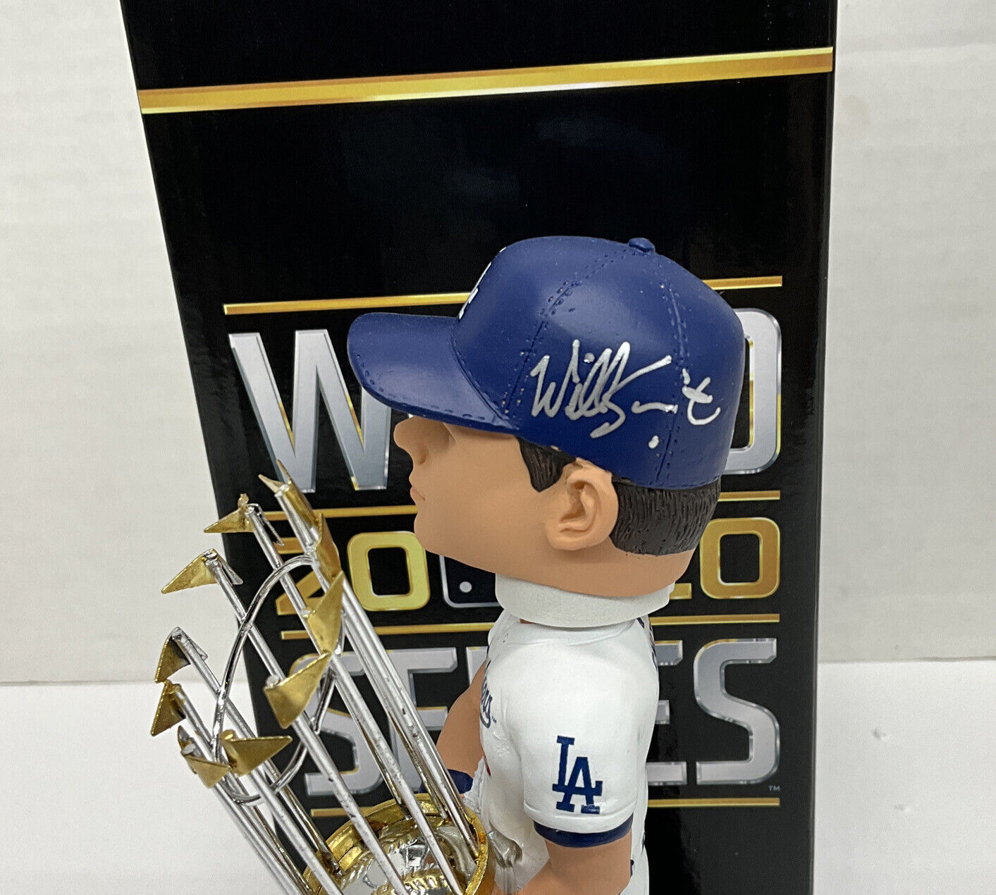 WILL SMITH DODGERS SIGNED FOCO 2020 WS CHAMPIONSHIP BOBBLEHEAD BAS WW31090