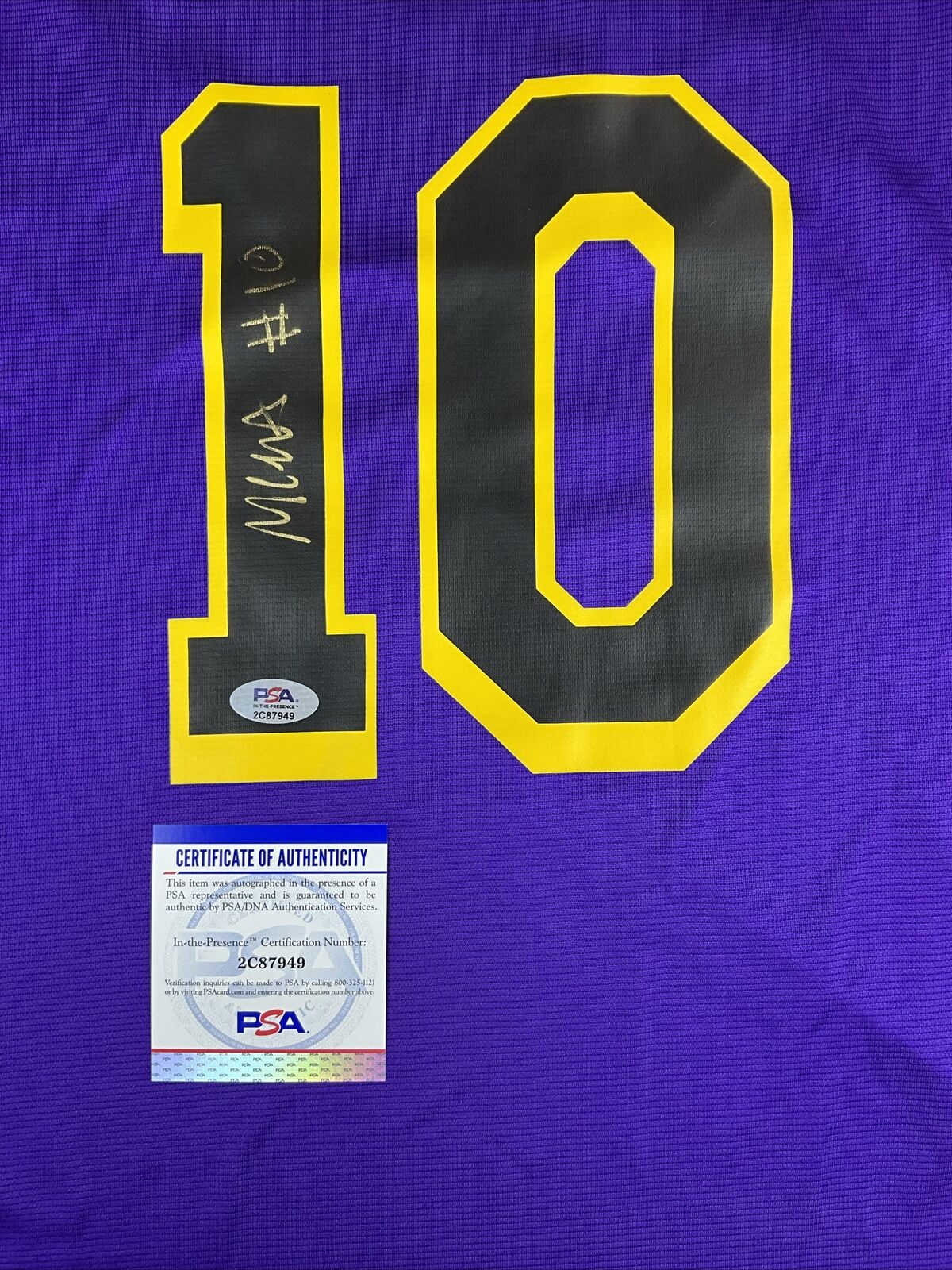 MAX CHRISTIE SIGNED LOS ANGELES LAKERS FANATICS PURPLE JERSEY PSA ITP 2C87949