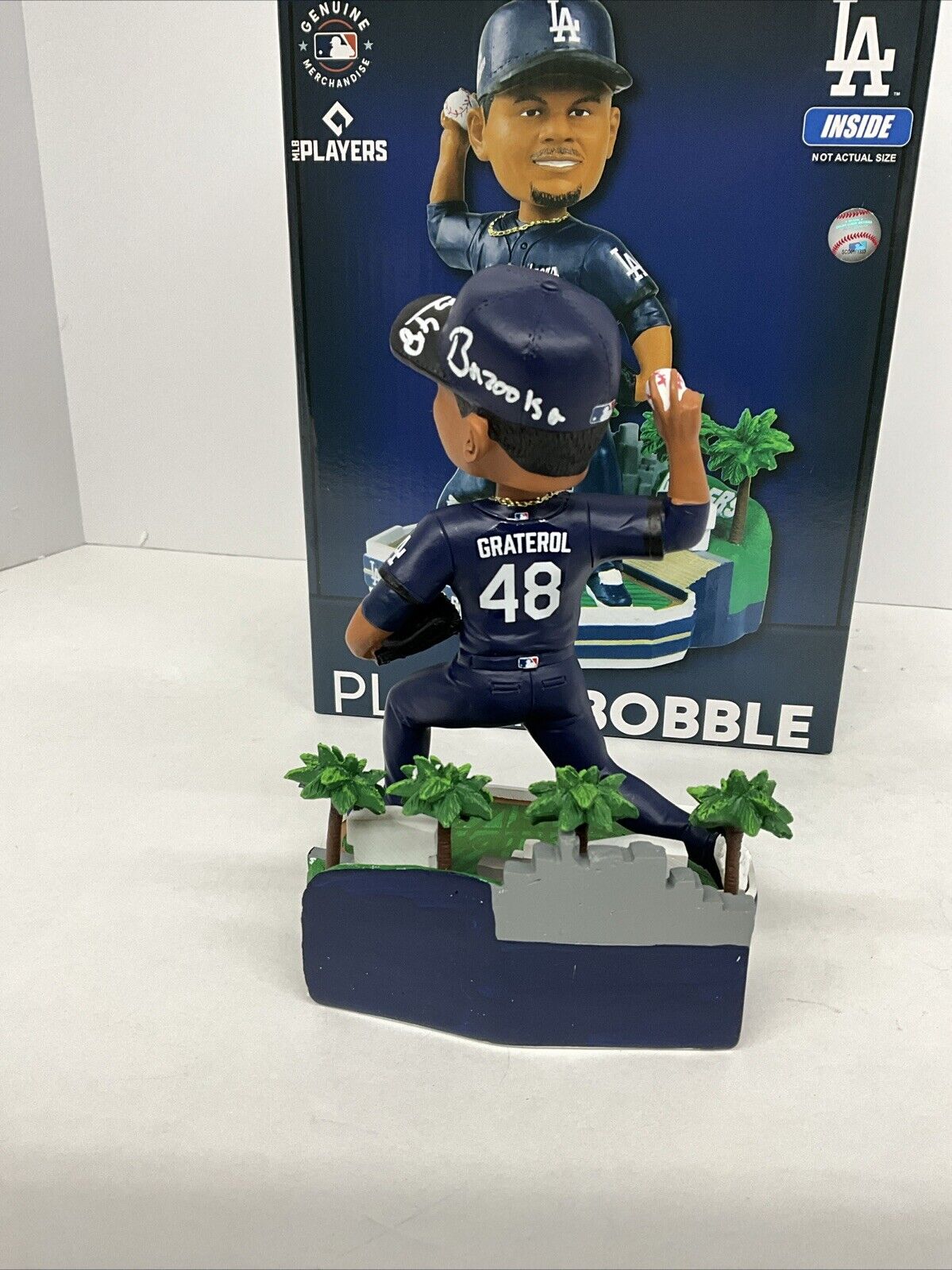 BRUSDAR GRATEROL SIGNED DODGERS FOCO CITY CONNECT BOBBLEHEAD BAZOOKA PSA 3C24584