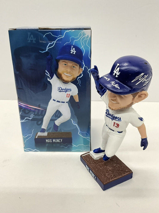 MAX MUNCY SIGNED DODGERS 2023 SGA BOBBLEHEAD "GIANT KILLER" INSCRIPT PSA 2C82063