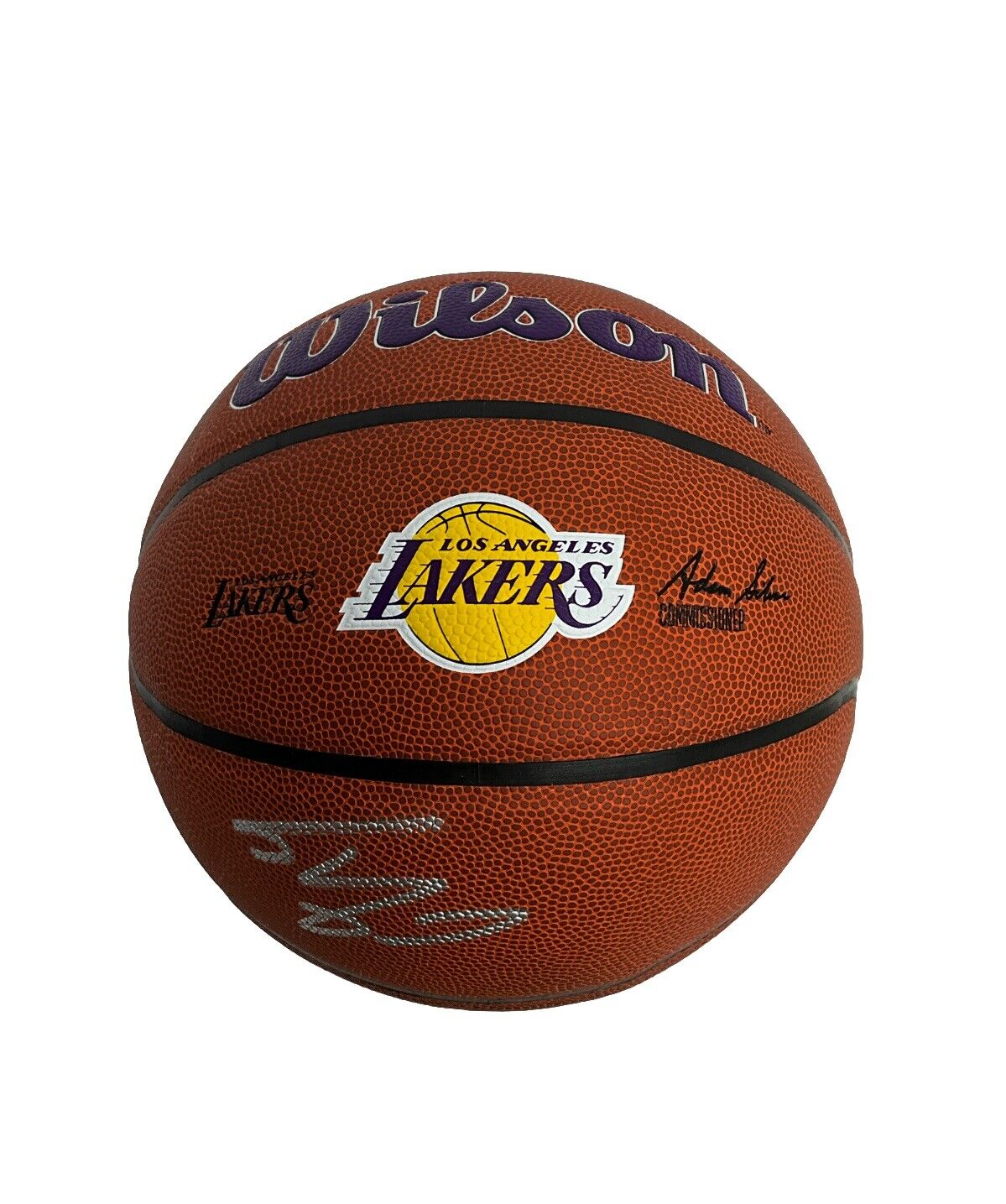 SHAQUILLE O'NEAL SIGNED LOS ANGELES LAKERS WILSON LOGO BASKETBALL BAS 1W489439