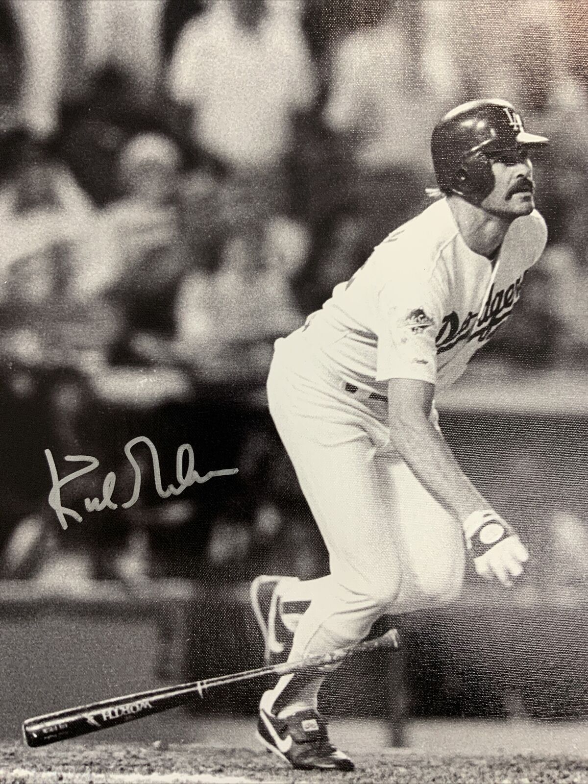 KIRK GIBSON DODGERS 1988 WORLD SERIES CHAMPION SIGNED 20X24 CANVAS PSA AI33536