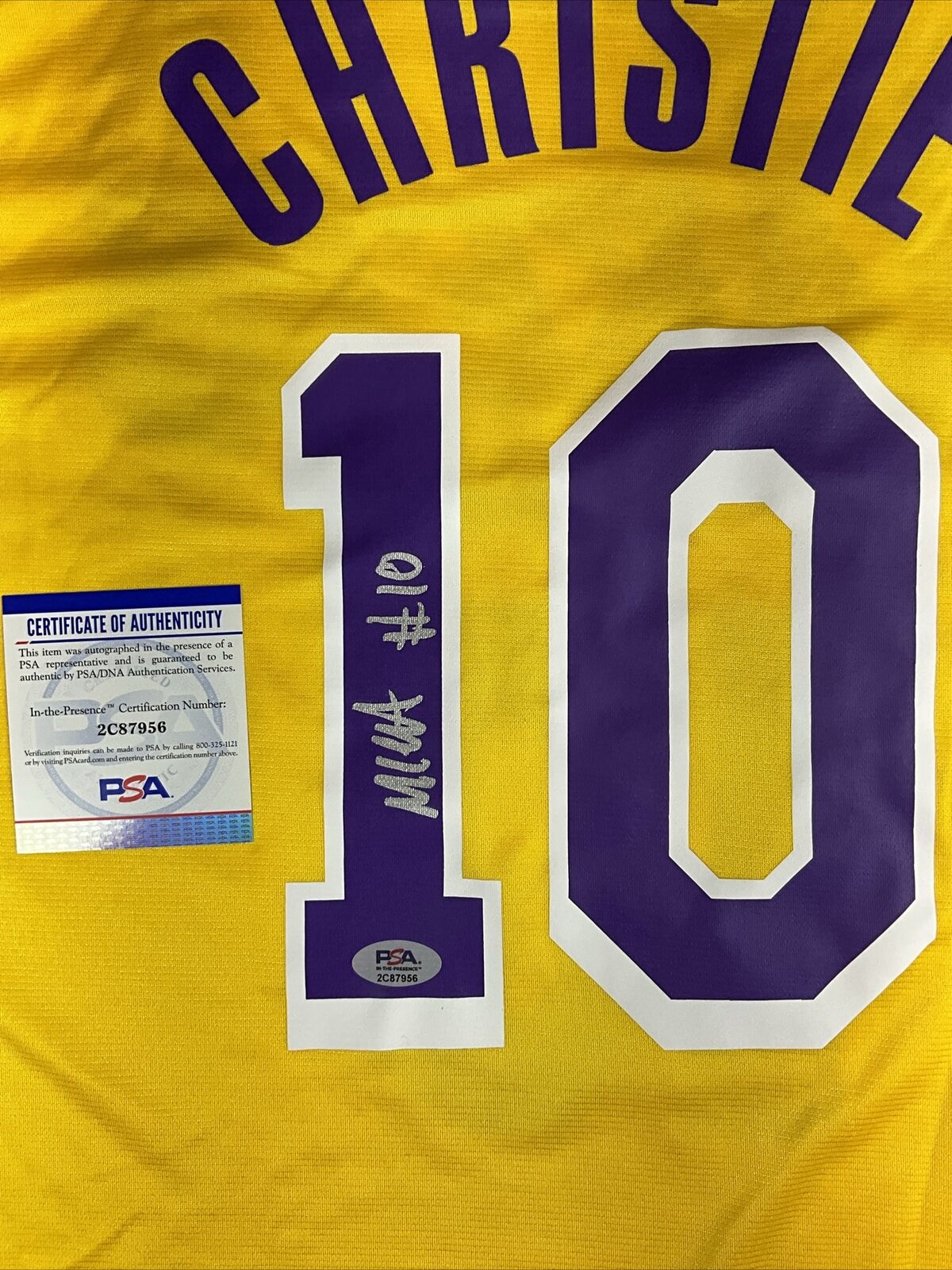 MAX CHRISTIE SIGNED LOS ANGELES LAKERS FANATICS NBA JERSEY PSA ITP 2C87956