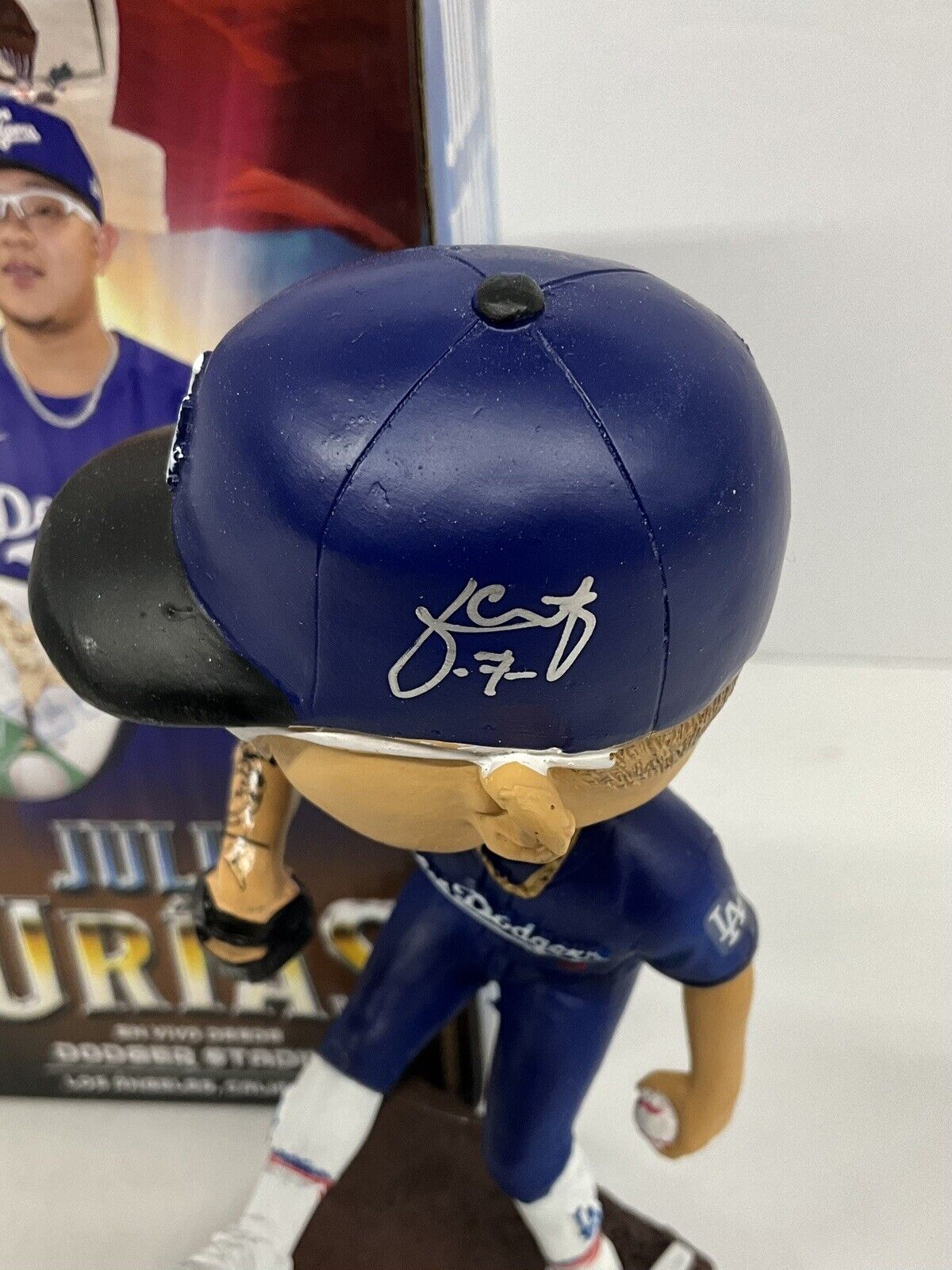 JULIO URIAS SIGNED DODGERS CITY CONNECT 2022 SGA BOBBLEHEAD BECKETT WX95680