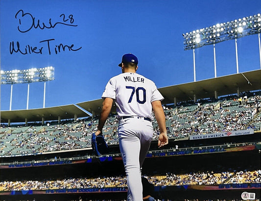 BOBBY MILLER DODGERS SIGNED 16X20 DODGER STADIUM #70 PHOTO "MILLER TIME" BECKETT