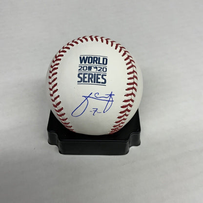 JULIO URIAS DODGERS SIGNED 2020 WORLD SERIES BASEBALL BECKETT COA