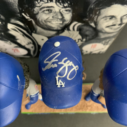 1981 WS TRI-MVP SIGNED DODGERS BOBBLEHEAD CEY, GUERRERO, YEAGER PSA 9A55590