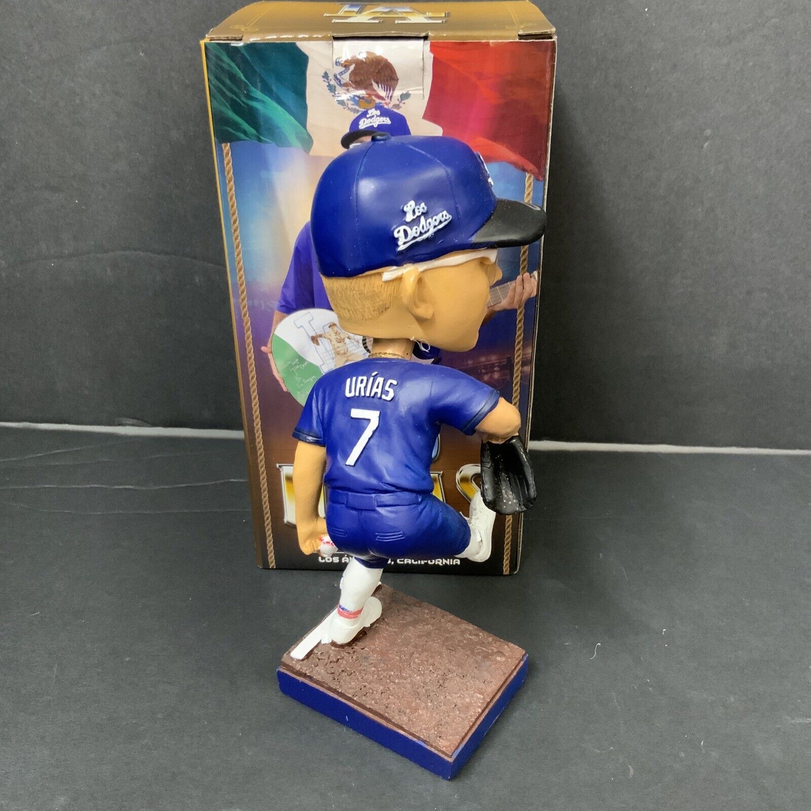 JULIO URIAS DODGERS SIGNED 2022 SGA BOBBLEHEAD "EL CULICHI" INSC BECKETT WZ59954