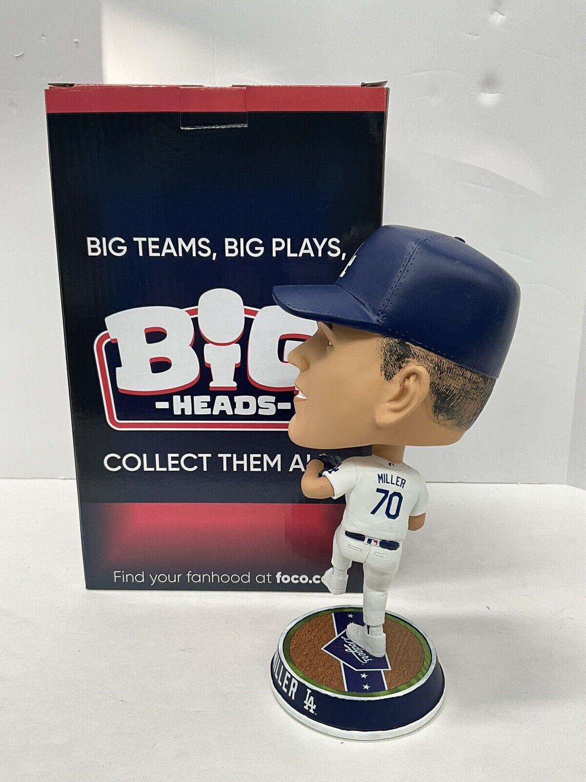 BOBBY MILLER SIGNED DODGERS FOCO BIGHEAD LIMITED #/123 BOBBLEHEAD PSA RG50501