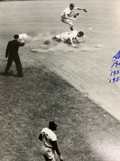  DODGERS DON NEWCOMBE SIGNED 16X20 PHOTO "49 NL ROY, 56 CY YOUNG 56 NL MVP " PSA