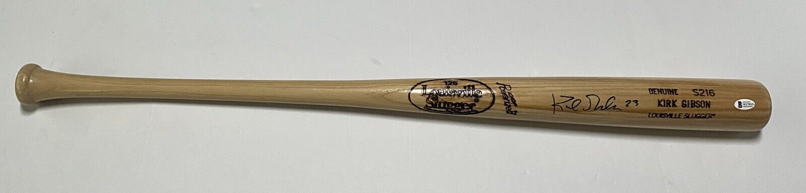 KIRK GIBSON DODGERS TIGERS SIGNED LOUISVILLE SLUGGER GAME MODEL BAT BAS WE78245