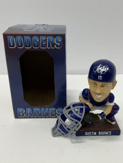 AUSTIN BARNES 2020 WORLD SERIES CHAMP SIGNED DODGERS SGA BOBBLEHEAD PSA 2C59550