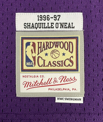 SHAQUILLE O'NEAL SIGNED LOS ANGELES LAKERS MITCHELL & NESS JERSEY BAS 1W489278