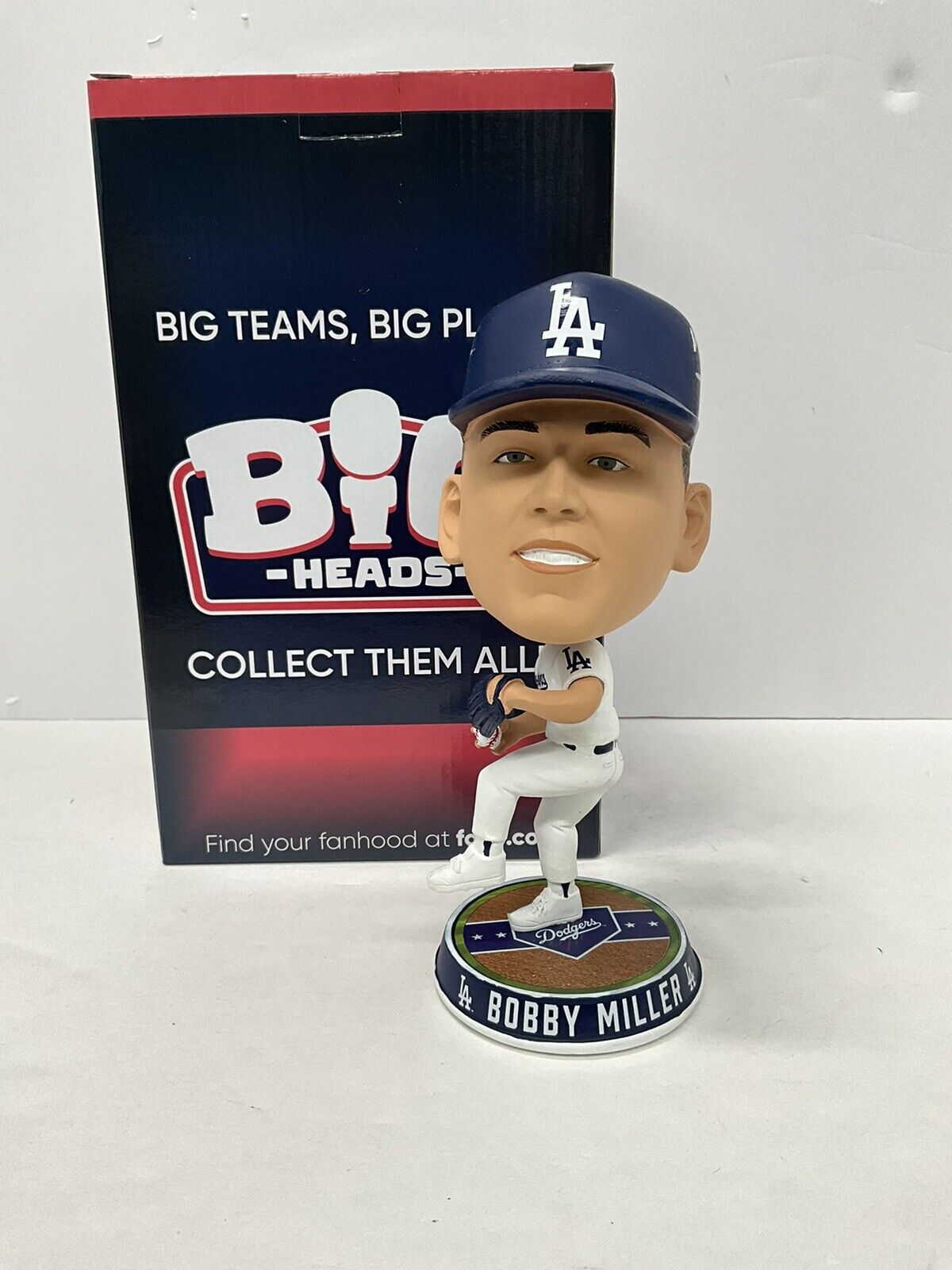 BOBBY MILLER SIGNED DODGERS FOCO BIGHEAD BOBBLEHEAD "MILLER TIME" PSA RG50527