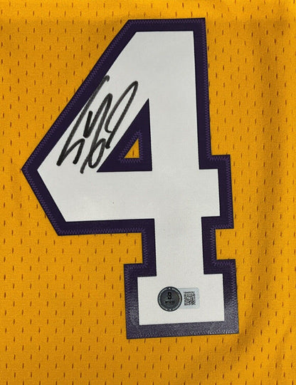 SHAQUILLE O'NEAL SIGNED LOS ANGELES LAKERS MITCHELL & NESS JERSEY BAS 1W489282