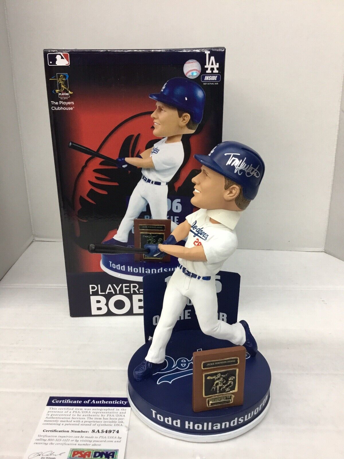 TODD HOLLANDSWORTH DODGERS SIGNED LIMITED 1996 ROOKIE OF THE YEAR BOBBLEHEAD