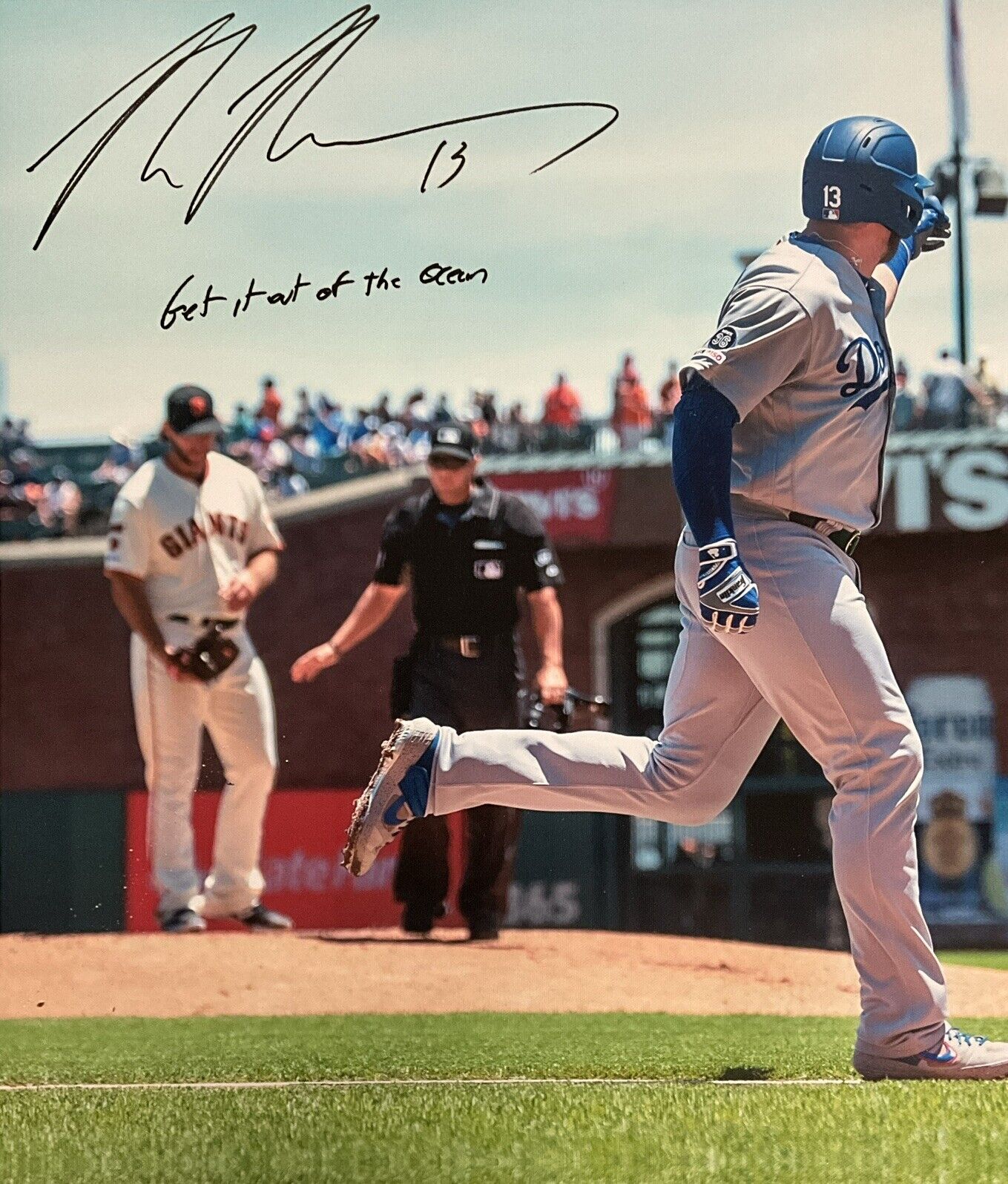 MAX MUNCY SIGNED 22X26 CANVAS VS MadBum "Get it out of the Ocean" PSA 2C51274