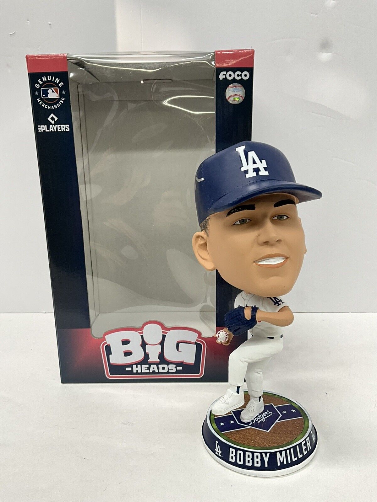 BOBBY MILLER SIGNED DODGERS FOCO BIGHEAD LIMITED #/123 BOBBLEHEAD PSA RG50501