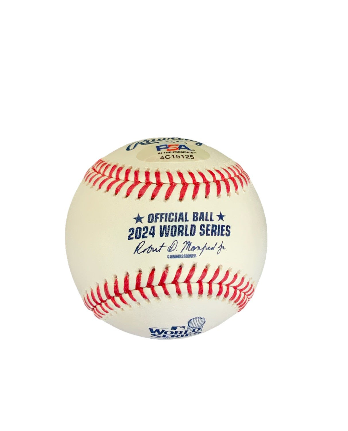 MIGUEL ROJAS DODGERS SIGNED 2024 WORLD SERIES BASEBALL  PSA