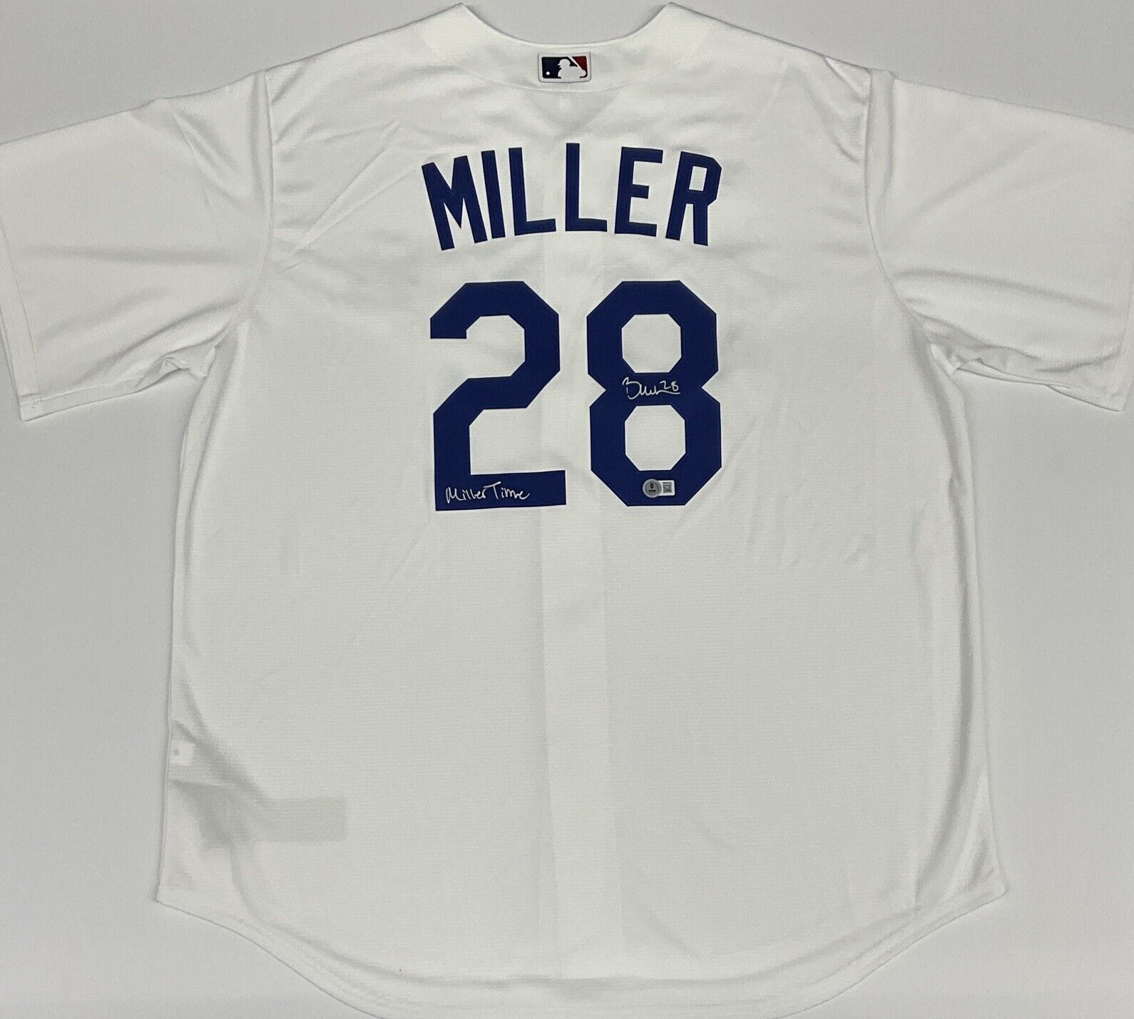 BOBBY MILLER SIGNED DODGERS NIKE JERSEY "MILLER TIME" INSCRIP BECKETT 1W826532