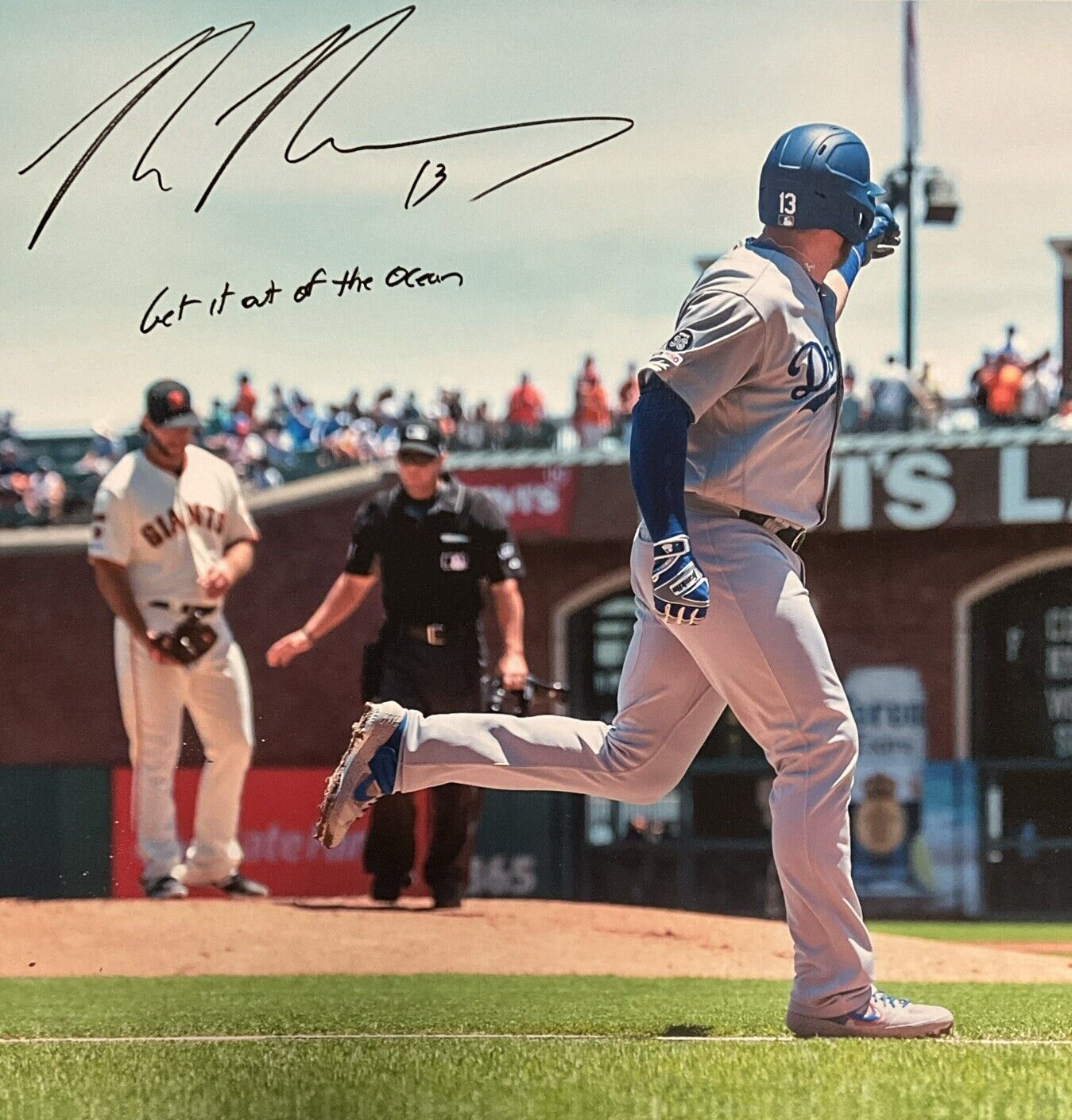 MAX MUNCY SIGNED 22X26 CANVAS VS MadBum "Get it out of the Ocean" PSA 2C51275