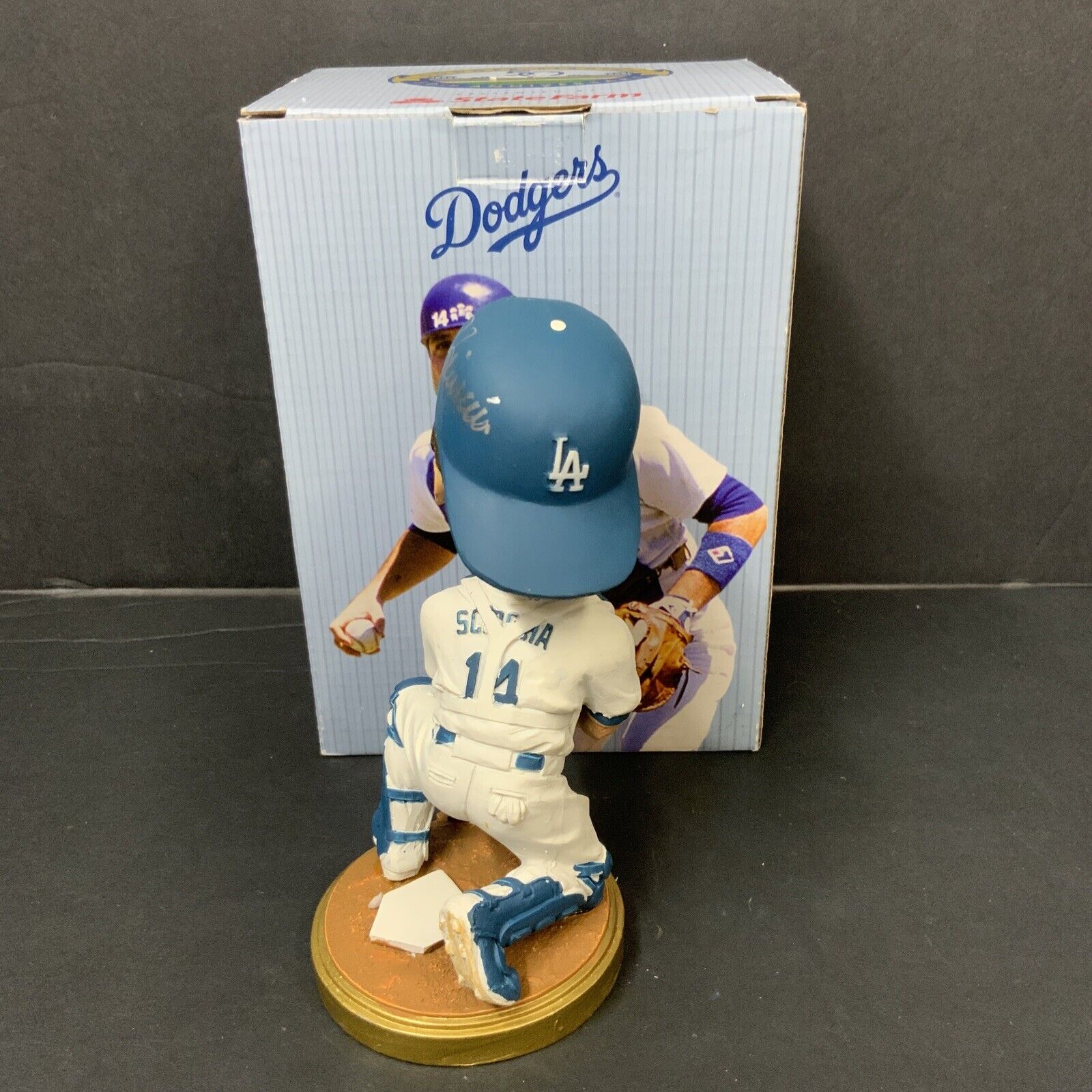 MIKE SCIOSCIA DODGERS WS CHAMPION SIGNED 2012 SGA BOBBLEHEAD BECKETT WS31156