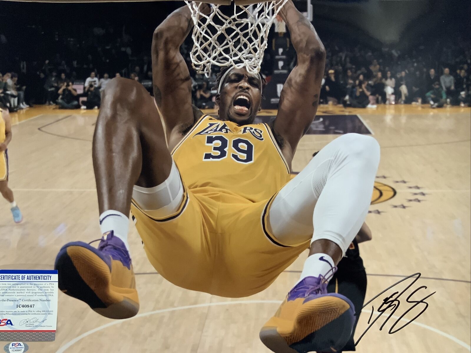 2020 NBA CHAMPION DWIGHT HOWARD LAKERS SIGNED 16X20 DUNK  PHOTO  PSA ITP