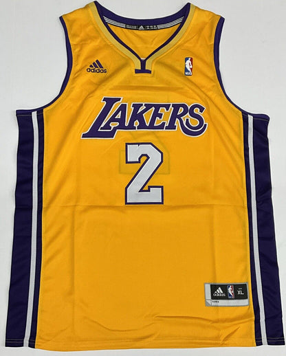 DEREK FISHER SIGNED LAKERS JERSEY "5X NBA CHAMP" INSCRIPTION BECKETT W128212