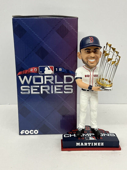 JD MARTINEZ SIGNED BOSTON RED SOX 2018 WORLD SERIES FOCO BOBBLEHEAD BAS W807848