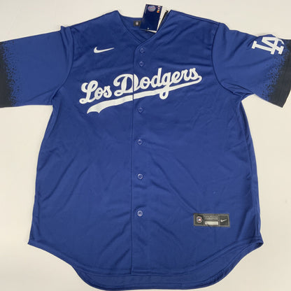 CODY BELLINGER DODGERS 2020 CHAMP SIGNED CITY CONNECT BLUE JERSEY MLB VT102661