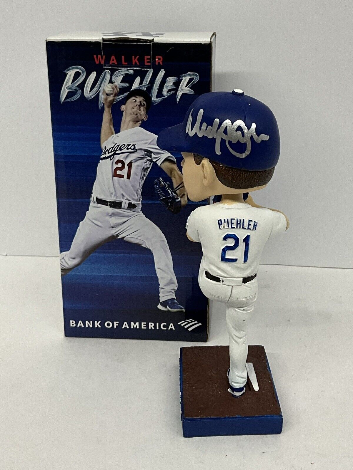 WALKER BUEHLER 2020 WS CHAMPION SIGNED DODGERS 2019 SGA BOBBLEHEAD BAS V73003