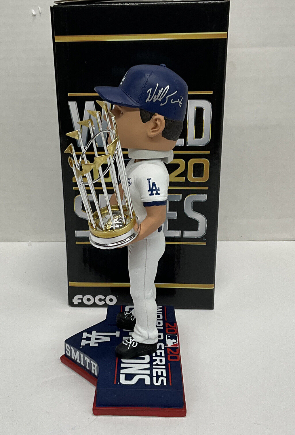 WILL SMITH DODGERS SIGNED FOCO 2020 WS CHAMPIONSHIP BOBBLEHEAD BAS WW31094