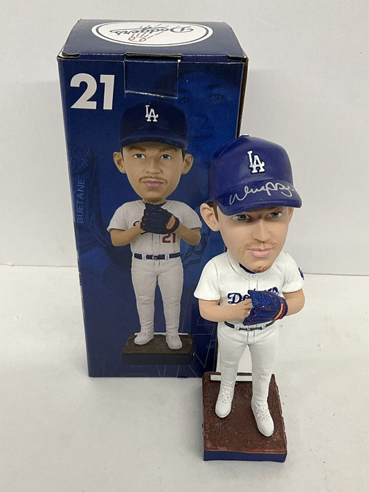 WALKER BUEHLER 2020 WS CHAMP SIGNED DODGERS 2024 SGA BOBBLEHEAD BAS 1W557070