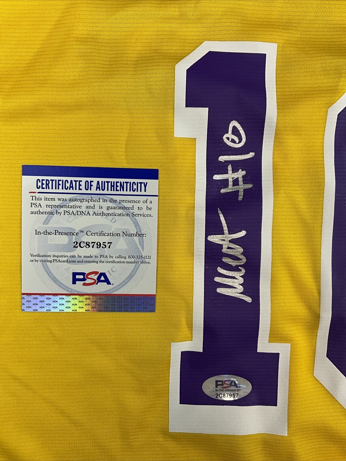 MAX CHRISTIE SIGNED LOS ANGELES LAKERS FANATICS NBA JERSEY PSA ITP 2C87957