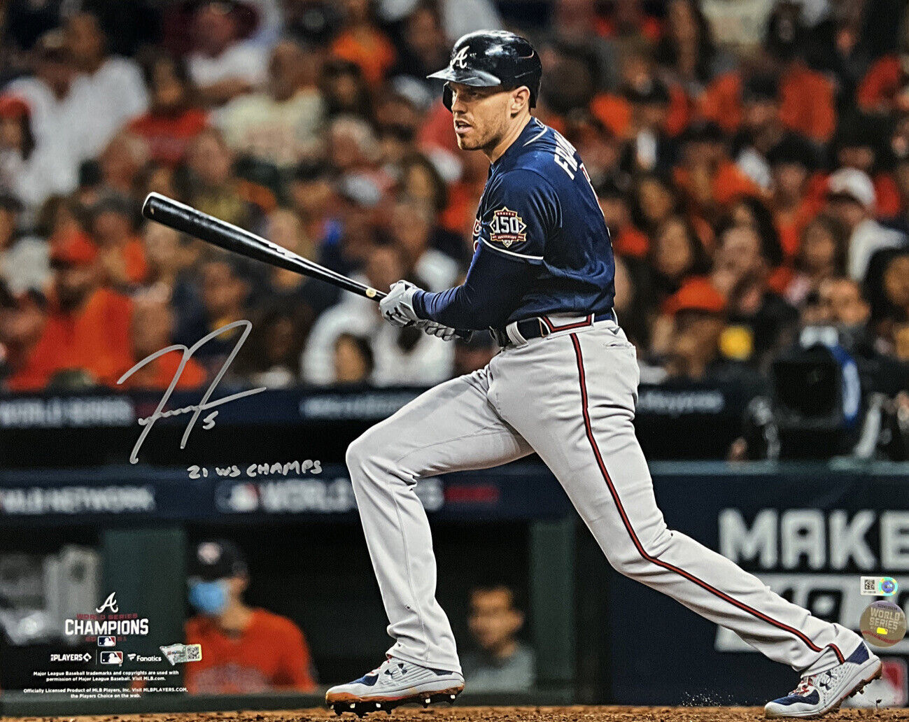 FREDDIE FREEMAN ATLANTA BRAVES SIGNED 16X20 WS PHOTO "21 WS CHAMPS" MLB VT130138