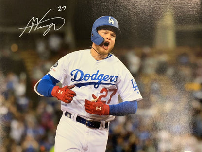 DODGERS MEXICO PHENOM ALEX VERDUGO SIGNED 18X22 UNFRAMED CANVAS PSA AF70619