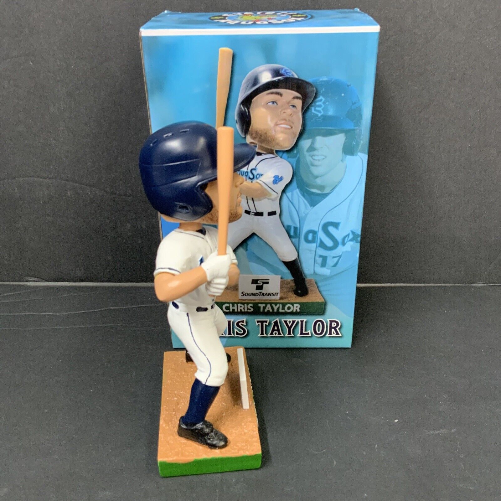 CHRIS TAYLOR DODGERS SIGNED EVERETT AQUASOX MINOR LEAGUE BOBBLEHEAD PSA 1C08005