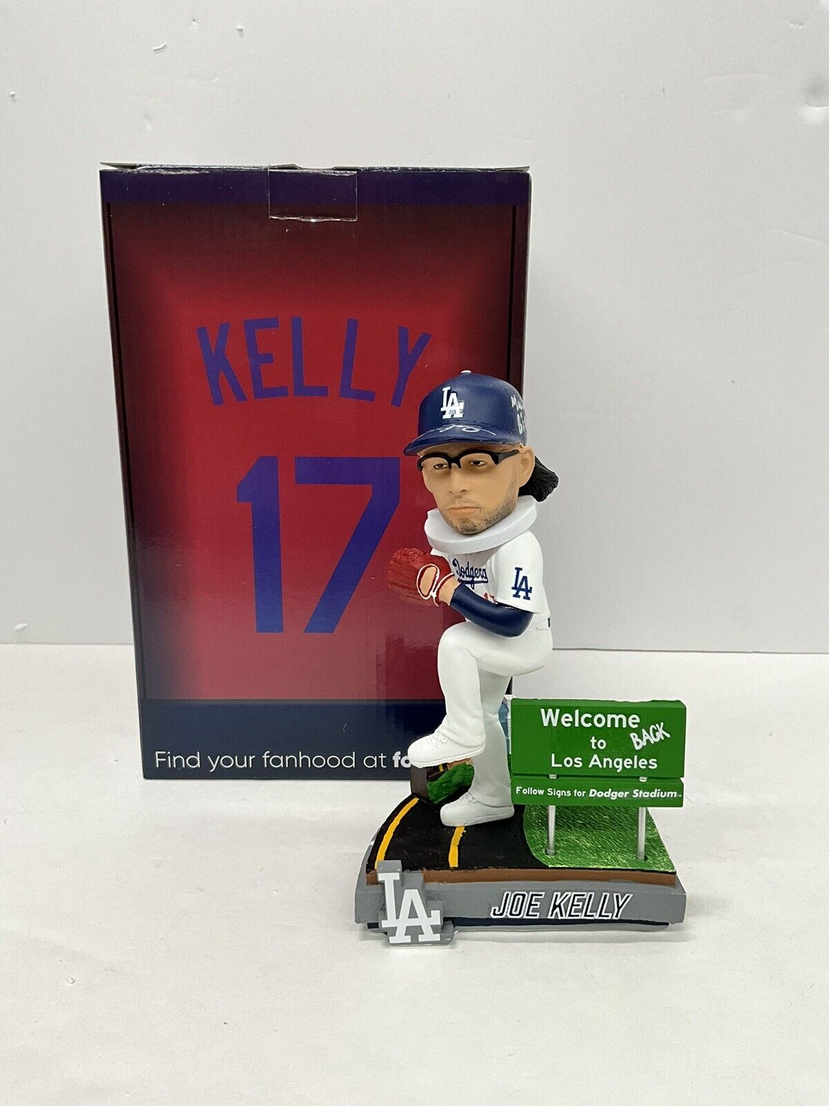 JOE KELLY SIGNED WELCOME BACK TO LA BOBBLEHEAD "NICE SWING BITCH"  PSA 3C13431