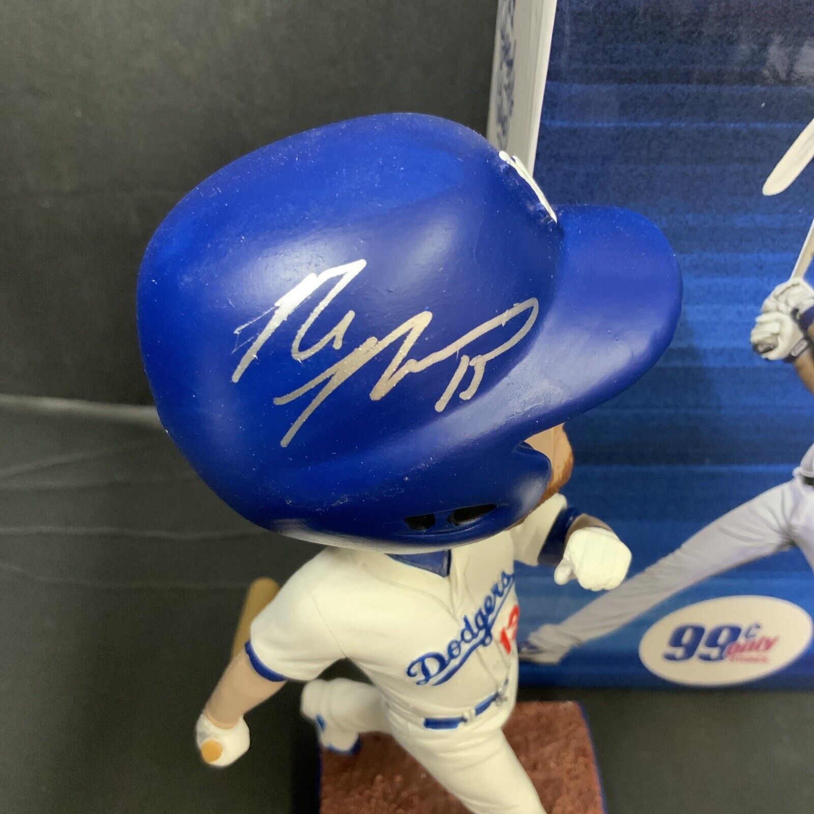 MAX MUNCY DODGERS 2020 WS CHAMPION SIGNED 2019 SGA BOBBLEHEAD PSA