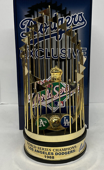 OREL HERSHISER 88 WS MVP SIGNED DODGERS 12" 1988 WORLD SERIES TROPHY PSA 9A20766