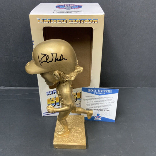 DODGERS KIRK GIBSON SIGNED LIMITED EDITION GOLD BOBBLEHEAD BECKETT ITP WE78097