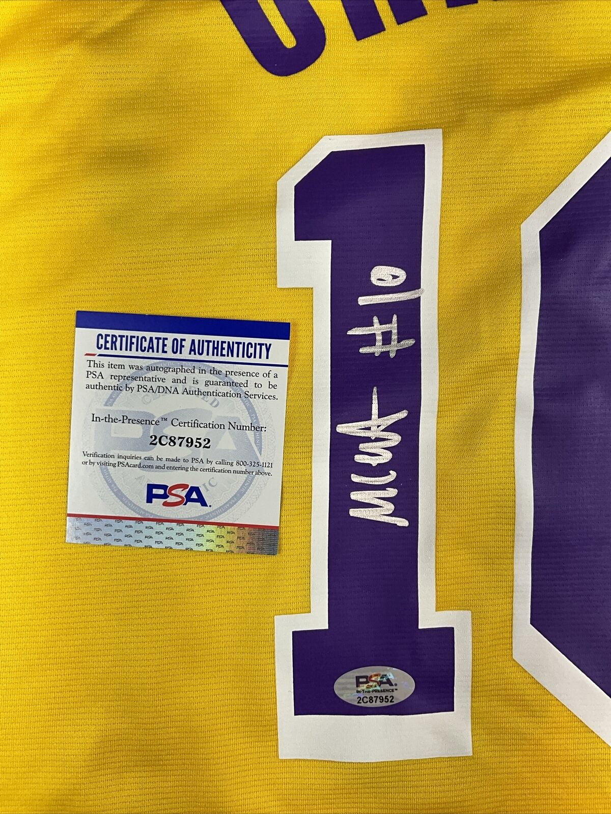 MAX CHRISTIE SIGNED LOS ANGELES LAKERS FANATICS NBA JERSEY PSA ITP 2C87952