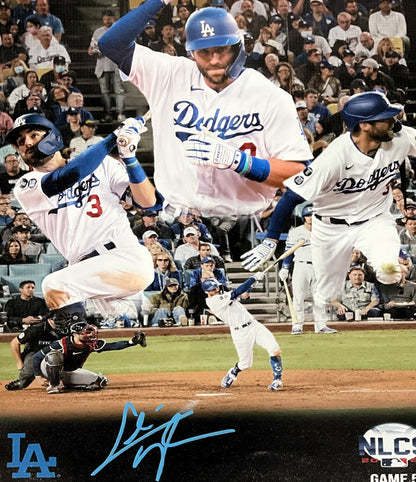 CHRIS TAYLOR DODGERS SIGNED 22X26 NLCS GAME 5 3 HR GAME CANVAS EDIT PSA 2C53357