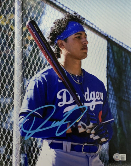 DIEGO CARTAYA DODGERS 2023 #1 PROSPECT SIGNED 11X14 DODGERS PHOTO BAS