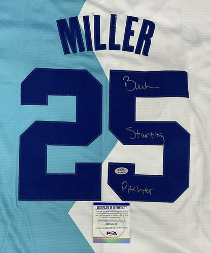 BOBBY MILLER DODGER SIGNED 2022 FUTURES GAME JERSEY STARTING PITCHER PSA RG50475