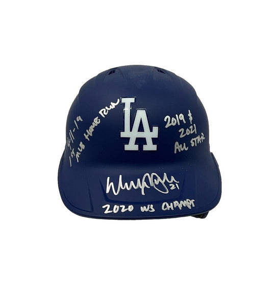 WALKER BUEHLER SIGNED DODGERS FULL SIZE HELMET "2020 WS CHAMPS" BAS WW31168