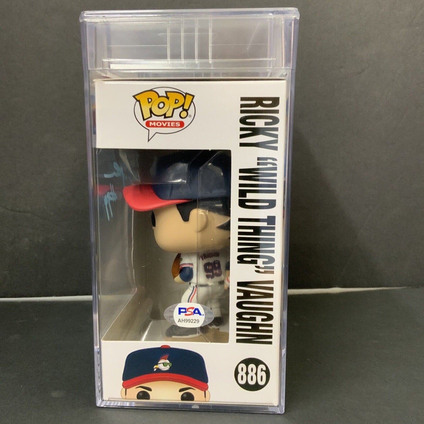 CHARLIE SHEEN SIGNED "RICKY VAUGHN" FUNKO POP PSA SLABBED AH99229 GEM MT 10 AUTO