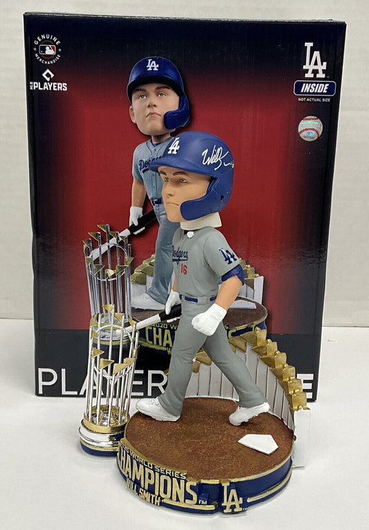 WILL SMITH DODGERS SIGNED FOCO 2020 WORLD SERIES LE #/400 BOBBLEHEAD BAS WW31086